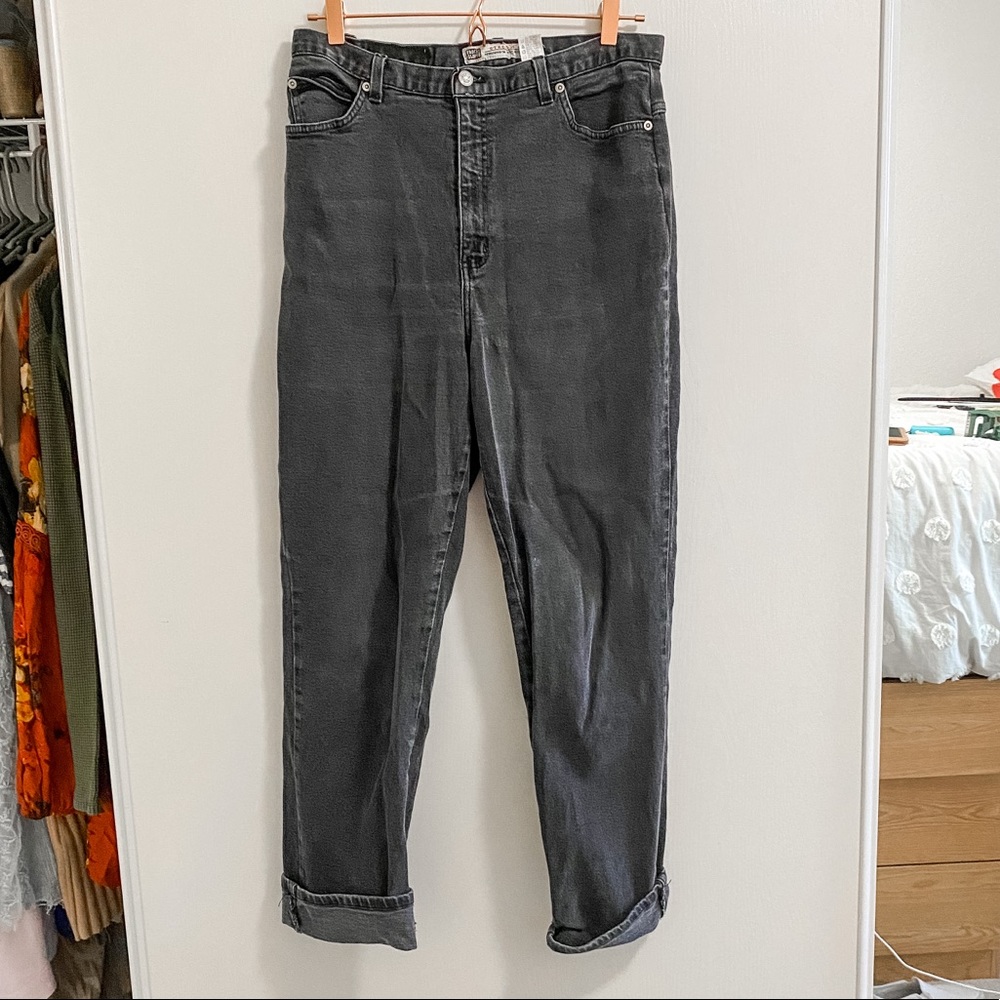 high waisted black denim jeans faded glory boho